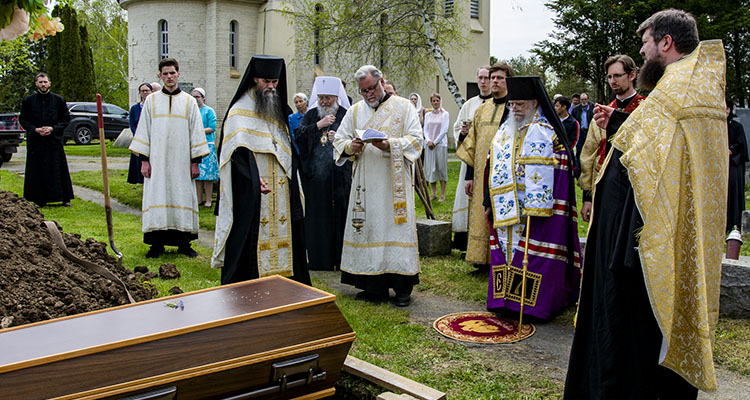 A burial in the cemetery of Holy Trinity Monastery (Jordanville, NY)